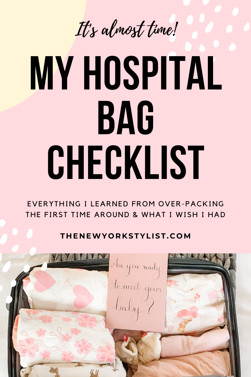The Grateful Momma - Checklist for packing your Hospital bag