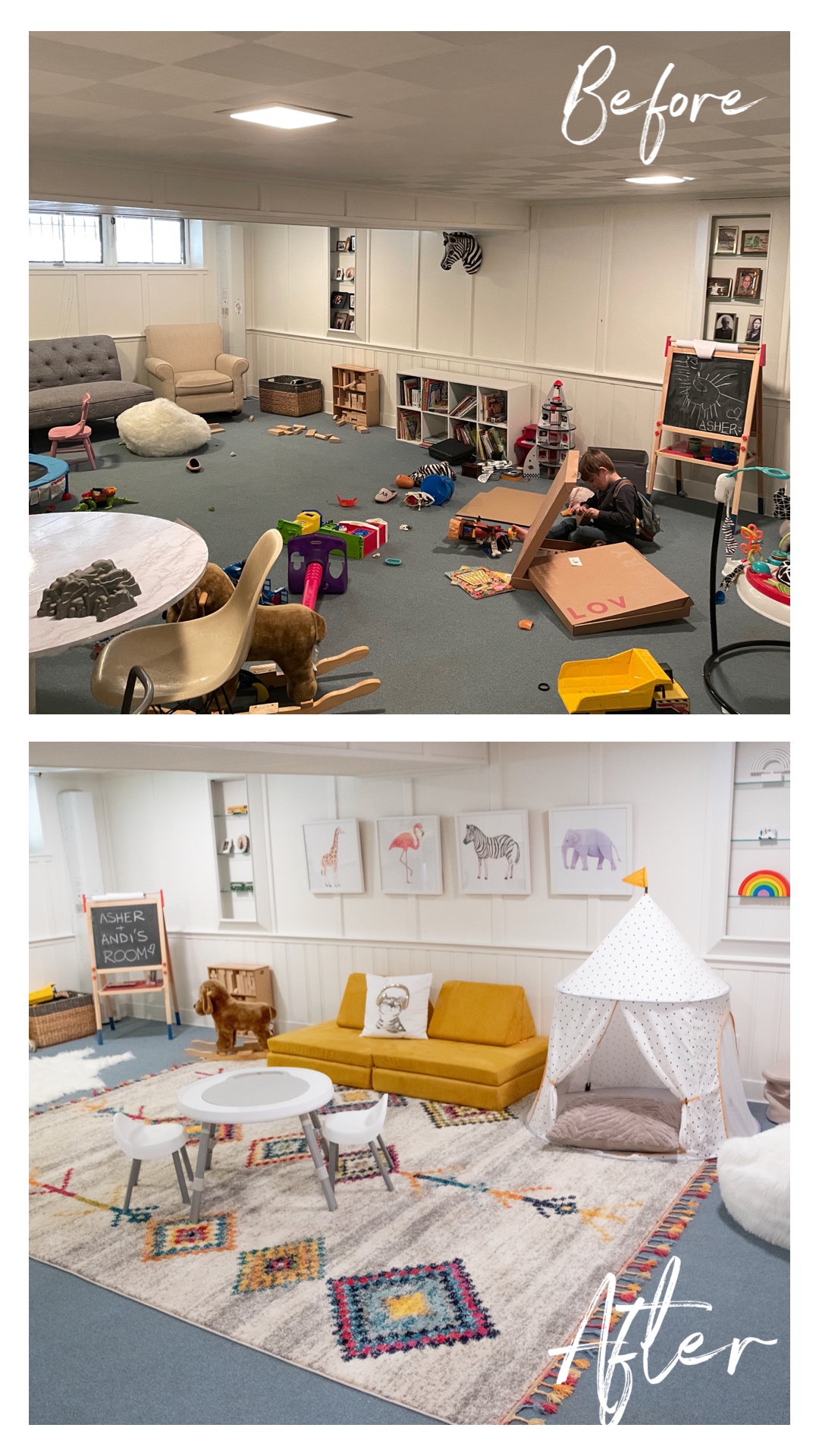 Basement Playroom Makeover On A Budget - The New York Stylist