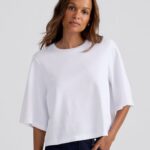 Relaxed white T-shirt for casual outfit ideas for women