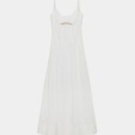Simple white slip dress for warm-weather styling