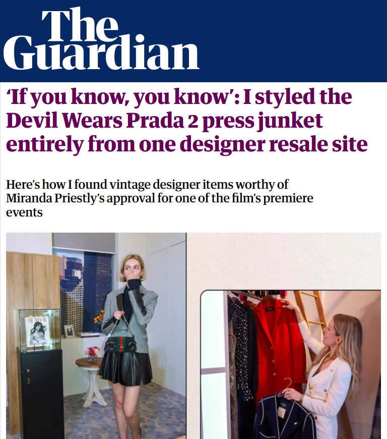 Fashion stylist featured in an article about celebrity press-junket outfits